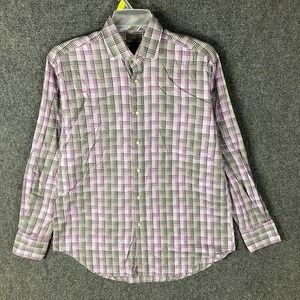 Thomas Dean Button Up Shirt Men's Large 100%‎ Pima Cotton Long Sleeve L